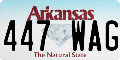AR license plate 447WAG