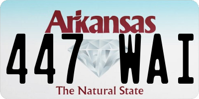 AR license plate 447WAI