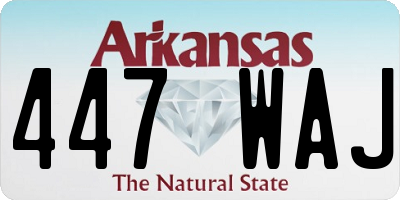 AR license plate 447WAJ