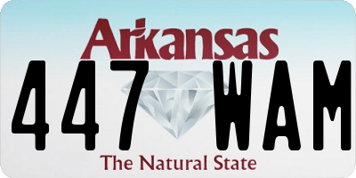 AR license plate 447WAM