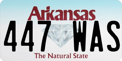 AR license plate 447WAS