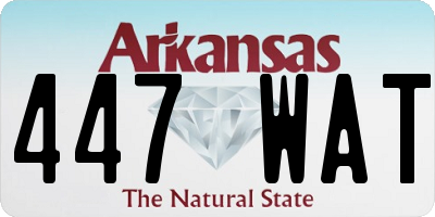 AR license plate 447WAT