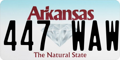 AR license plate 447WAW