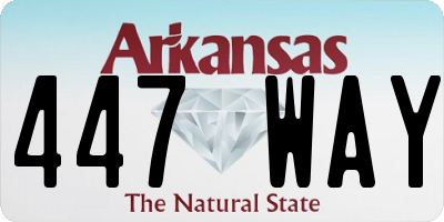 AR license plate 447WAY
