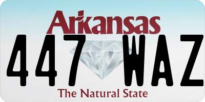 AR license plate 447WAZ