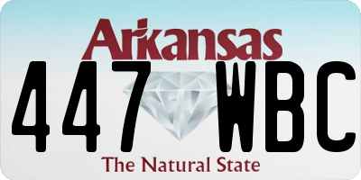 AR license plate 447WBC