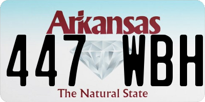 AR license plate 447WBH