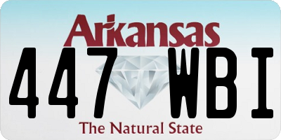 AR license plate 447WBI