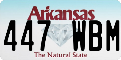 AR license plate 447WBM