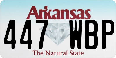 AR license plate 447WBP