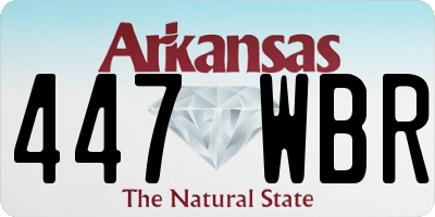 AR license plate 447WBR