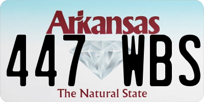 AR license plate 447WBS