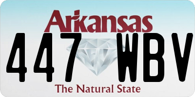 AR license plate 447WBV