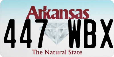 AR license plate 447WBX