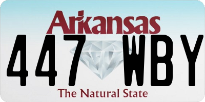 AR license plate 447WBY