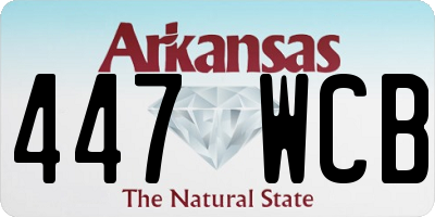 AR license plate 447WCB