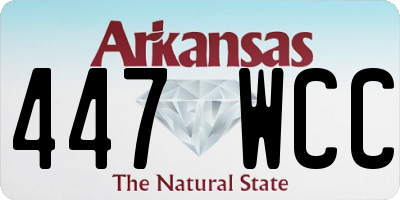 AR license plate 447WCC