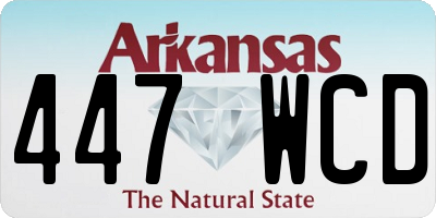AR license plate 447WCD