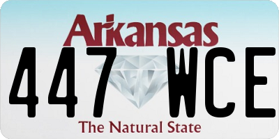 AR license plate 447WCE