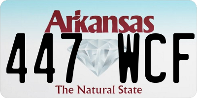 AR license plate 447WCF