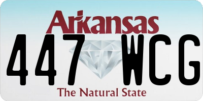 AR license plate 447WCG