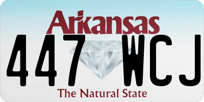 AR license plate 447WCJ