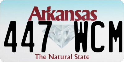 AR license plate 447WCM