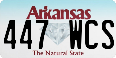AR license plate 447WCS