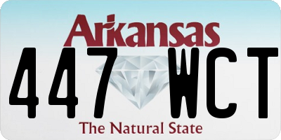 AR license plate 447WCT