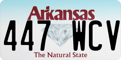AR license plate 447WCV