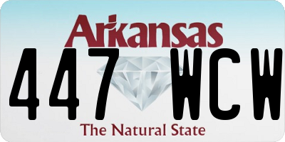 AR license plate 447WCW