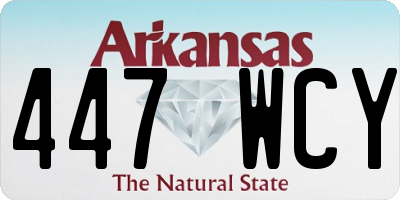 AR license plate 447WCY