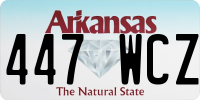 AR license plate 447WCZ