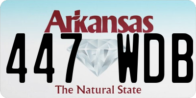 AR license plate 447WDB