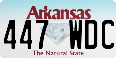 AR license plate 447WDC