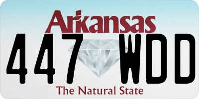 AR license plate 447WDD