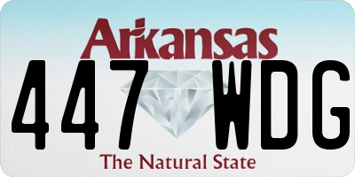 AR license plate 447WDG