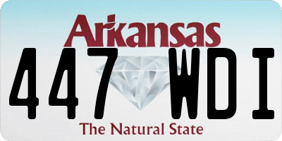 AR license plate 447WDI