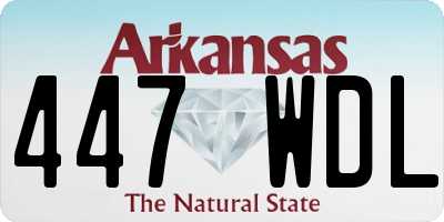 AR license plate 447WDL