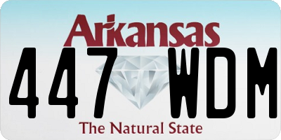 AR license plate 447WDM