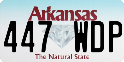 AR license plate 447WDP