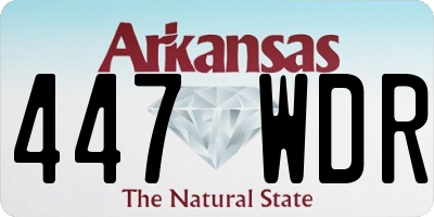 AR license plate 447WDR