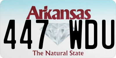 AR license plate 447WDU