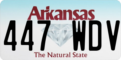 AR license plate 447WDV