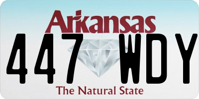 AR license plate 447WDY