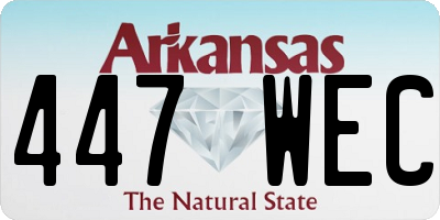 AR license plate 447WEC