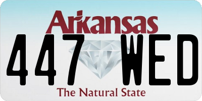 AR license plate 447WED