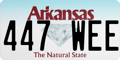 AR license plate 447WEE