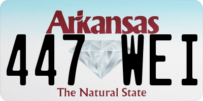 AR license plate 447WEI