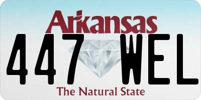 AR license plate 447WEL